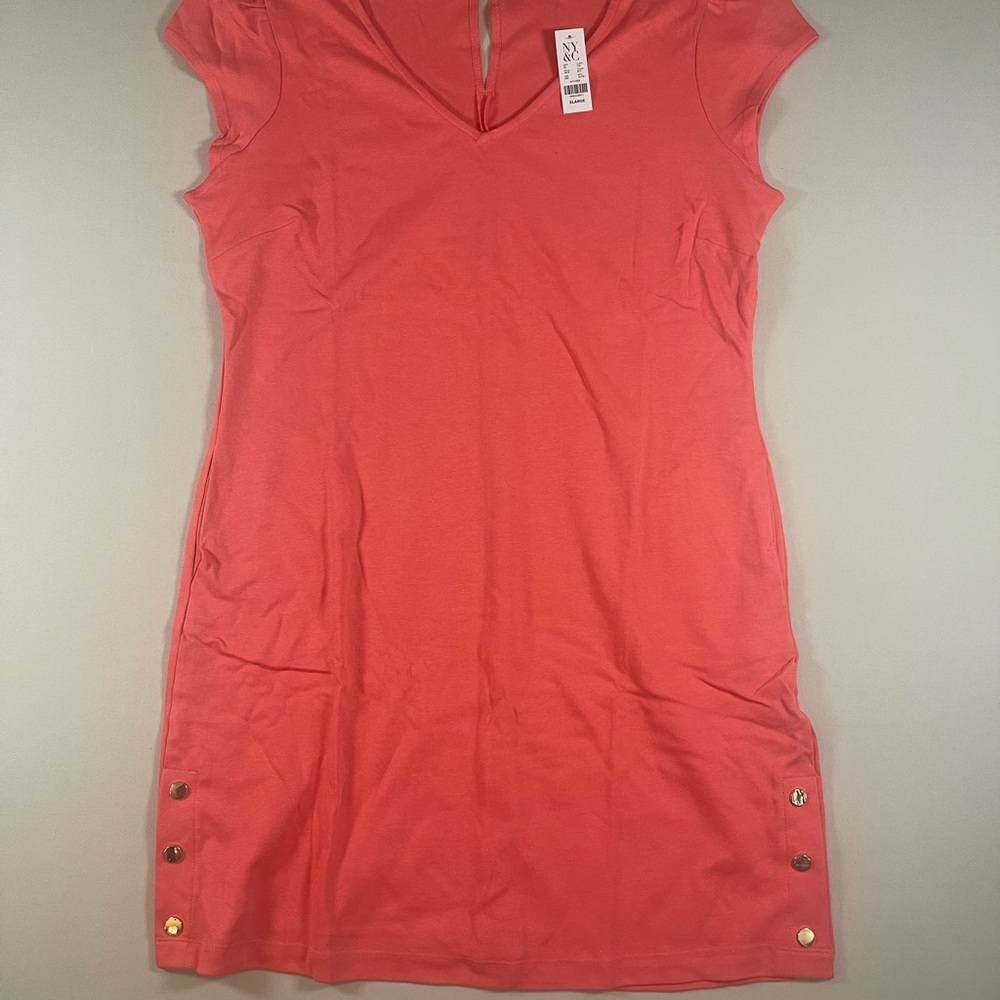 New York & Company Pink Cap Sleeve dress